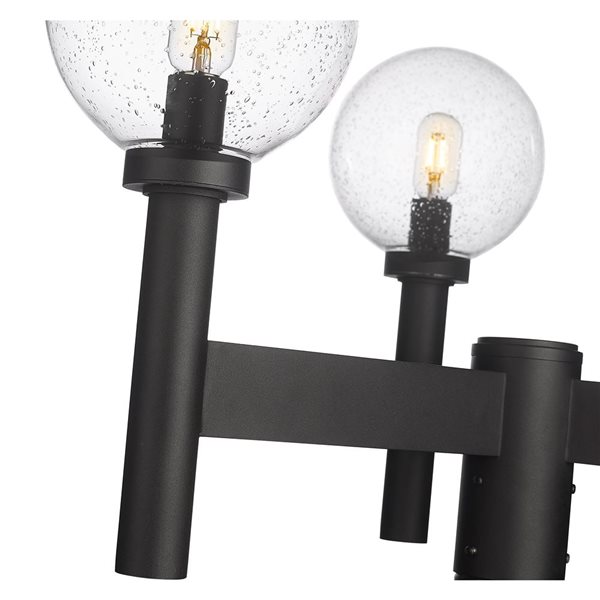Z-Lite Black Laurent 3-Light Outdoor Post Mount Fixture
