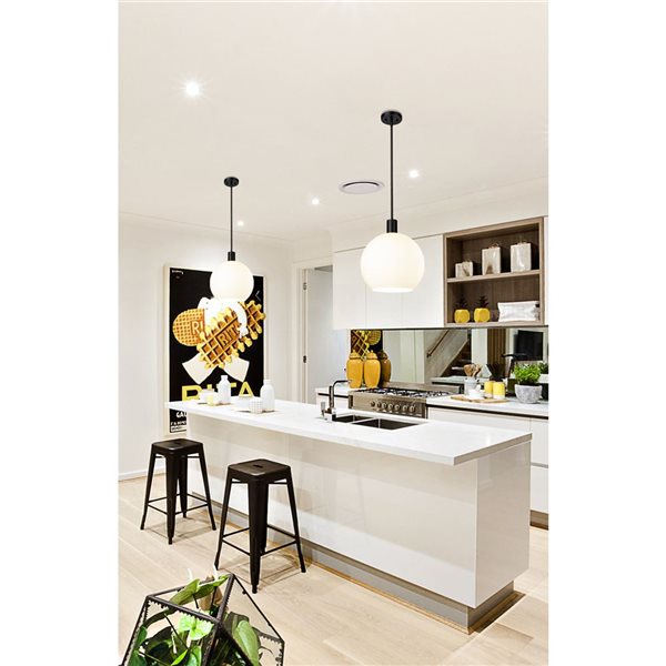 Z-Lite Matte Black Margo 1-Light Pendant