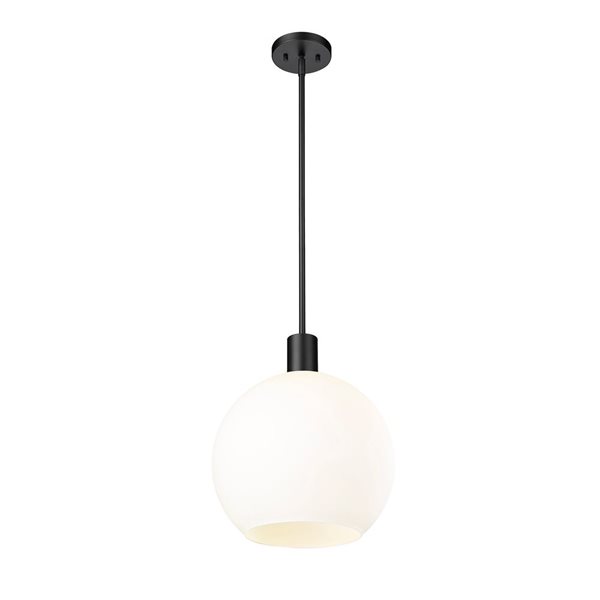 Z-Lite Matte Black Margo 1-Light Pendant