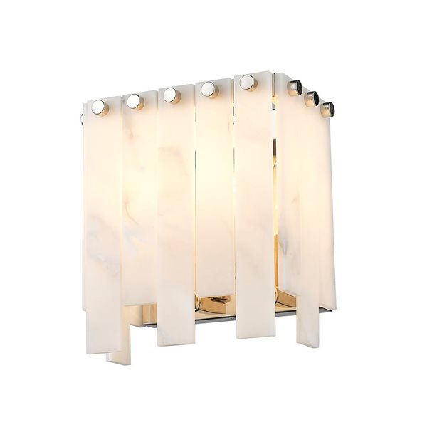 Z-Lite Polished Nickel Viviana 2-Light Wall Sconce