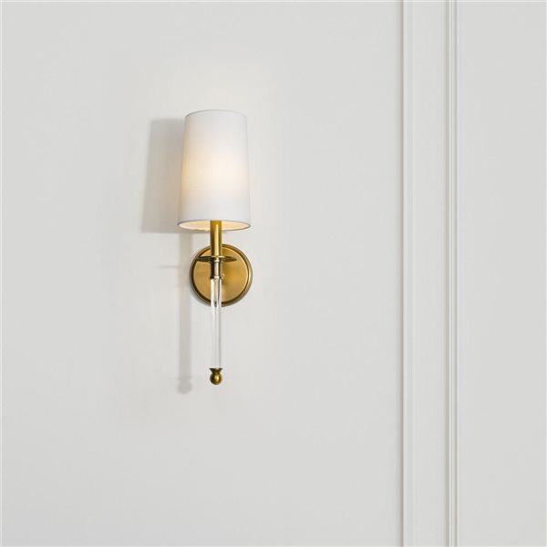 Z-Lite Rubbed Brass Mila 1-Light Wall Sconce