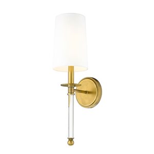 Z-Lite Rubbed Brass Mila 1-Light Wall Sconce