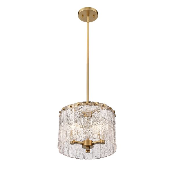 Z-Lite Modern Gold Glacier 3-Light Pendant