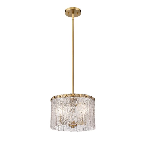 Z-Lite Modern Gold Glacier 3-Light Pendant