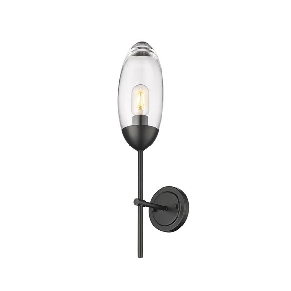 Z-Lite Matte Black Arden 1-Light Wall Sconce