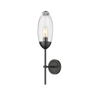 Z-Lite Matte Black Arden 1-Light Wall Sconce