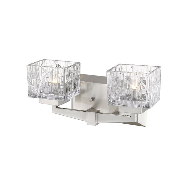 Z-Lite Brushed Nickel Rubicon 2-Light Vanity