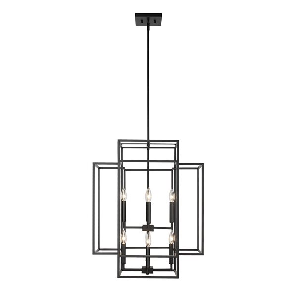 Z-Lite Matte Black Titania 8-Light Pendant