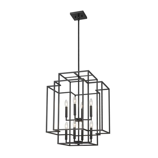 Z-Lite Matte Black Titania 8-Light Pendant