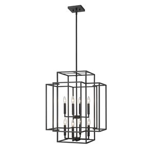 Z-Lite Matte Black Titania 8-Light Pendant