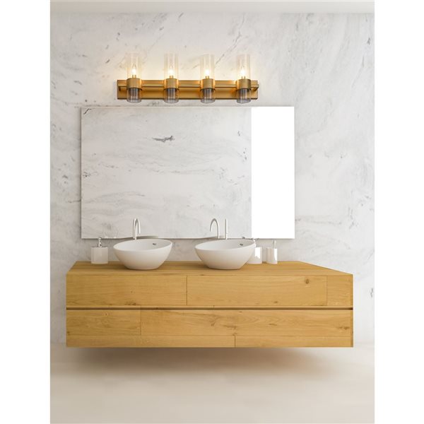 Z-Lite Rubbed Brass Lawson 4-Light Vanity