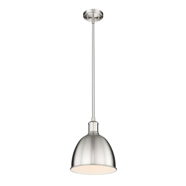 Z-Lite Brushed Nickel Sawyer 1-Light Pendant