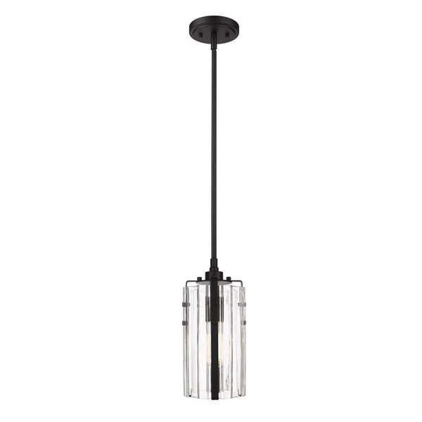 Z-Lite Matte Black Alverton 1-Light Mini Pendant