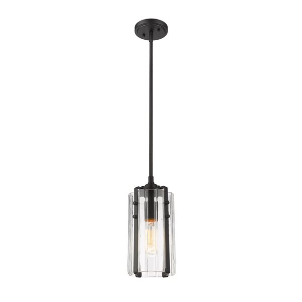 Z-Lite Matte Black Alverton 1-Light Mini Pendant