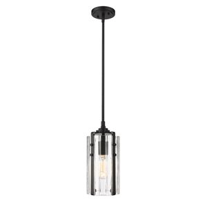 Z-Lite Matte Black Alverton 1-Light Mini Pendant