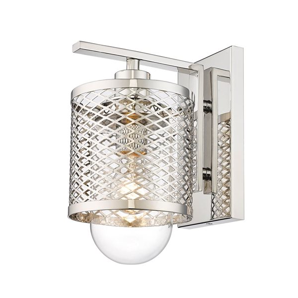 Z-Lite Polished Nickel Kipton 1-Light Wall Sconce