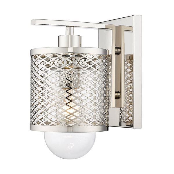 Z-Lite Polished Nickel Kipton 1-Light Wall Sconce