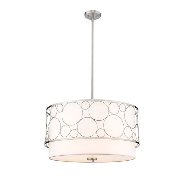 Z-Lite Brushed Nickel Kendall 4-Light Pendant