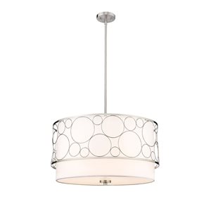 Z-Lite Brushed Nickel Kendall 4-Light Pendant