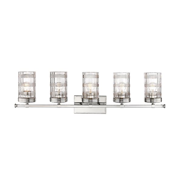 Z-Lite Polished Nickel Archer 5-Light Vanity