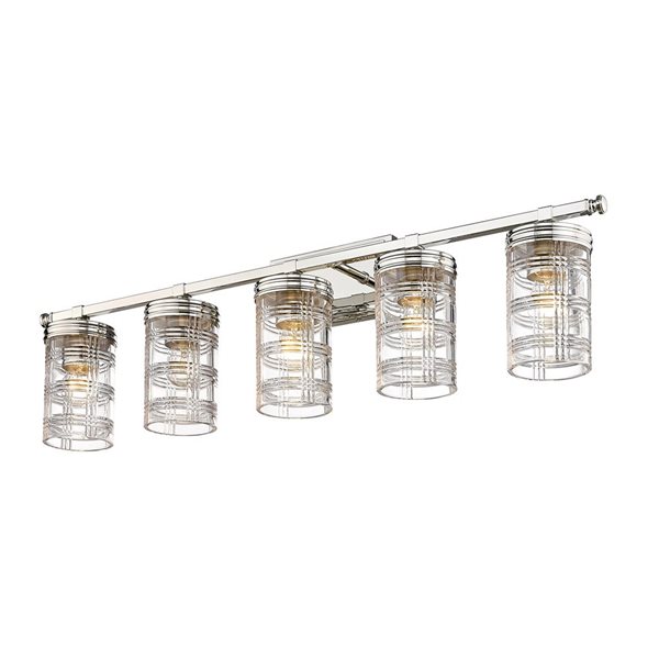 Z-Lite Polished Nickel Archer 5-Light Vanity