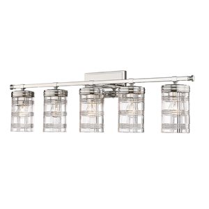 Z-Lite Polished Nickel Archer 5-Light Vanity