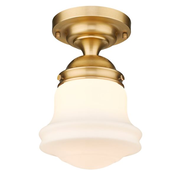 Z-Lite Heritage Brass Vaughn 1-Light Flush Mount