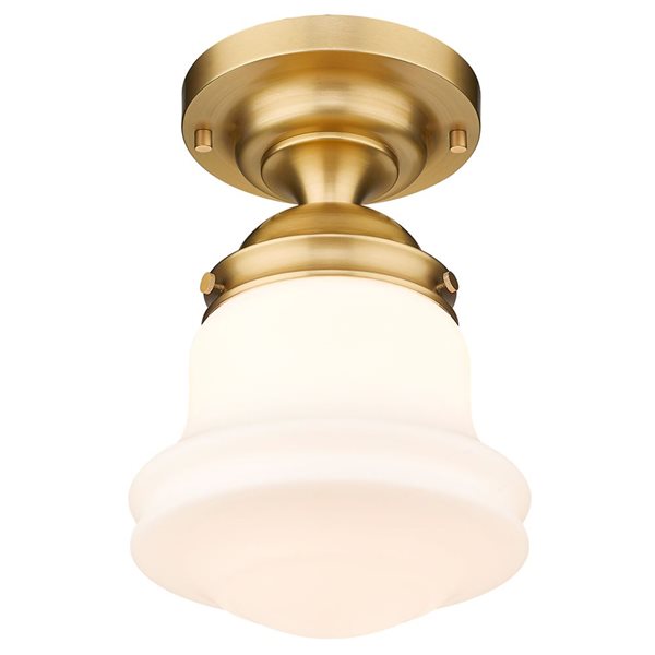 Z-Lite Heritage Brass Vaughn 1-Light Flush Mount