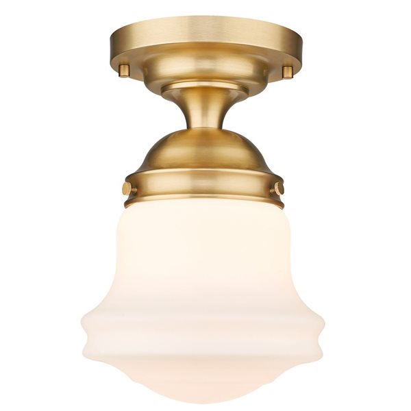 Z-Lite Heritage Brass Vaughn 1-Light Flush Mount