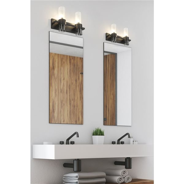 Z-Lite Matte Black Lawson 2-Light Vanity