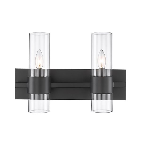 Z-Lite Matte Black Lawson 2-Light Vanity