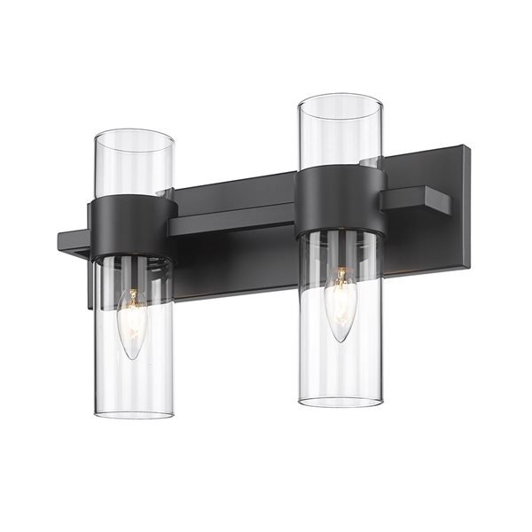 Z-Lite Matte Black Lawson 2-Light Vanity