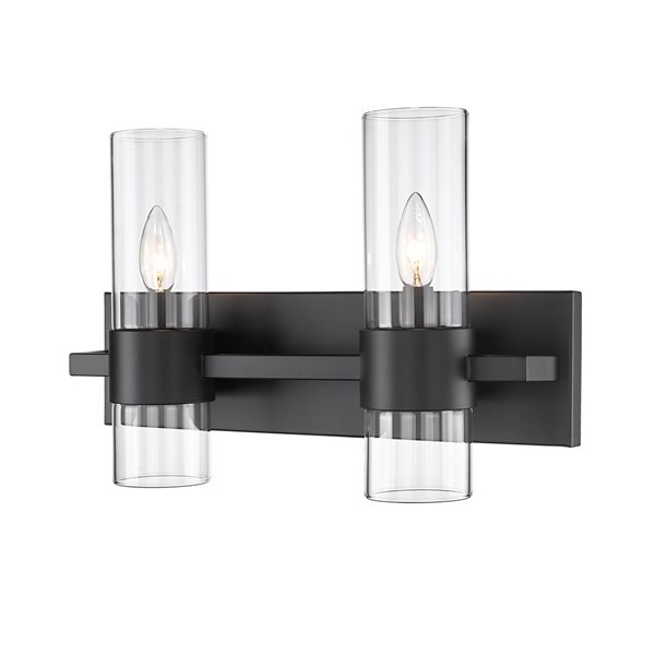 Z-Lite Matte Black Lawson 2-Light Vanity