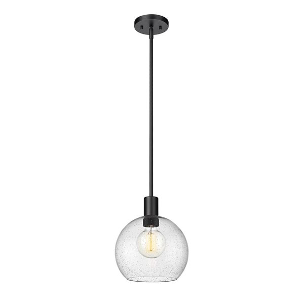 Z-Lite Matte Black Margo 1-Light Pendant