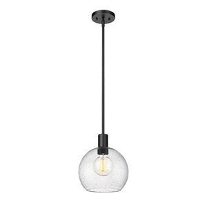 Z-Lite Matte Black Margo 1-Light Pendant