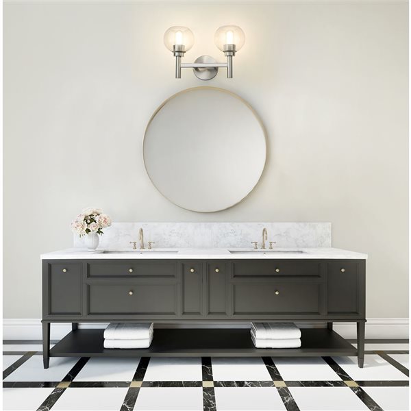 Z-Lite Brushed Nickel Sutton 2-Light Vanity