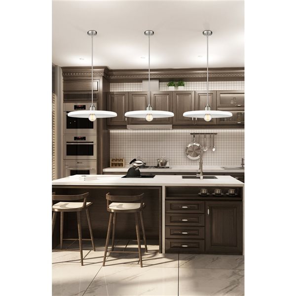 Z-Lite Brushed Nickel Paloma 1-Light Pendant