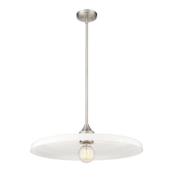 Z-Lite Brushed Nickel Paloma 1-Light Pendant