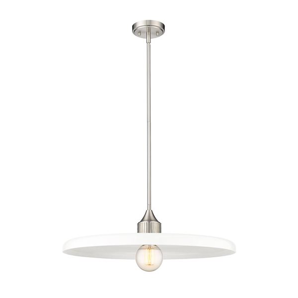 Z-Lite Brushed Nickel Paloma 1-Light Pendant