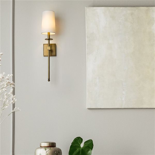 Z-Lite Rubbed Brass Camila 1-Light Wall Sconce