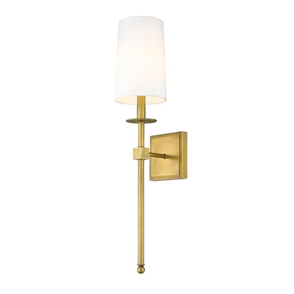 Z-Lite Rubbed Brass Camila 1-Light Wall Sconce