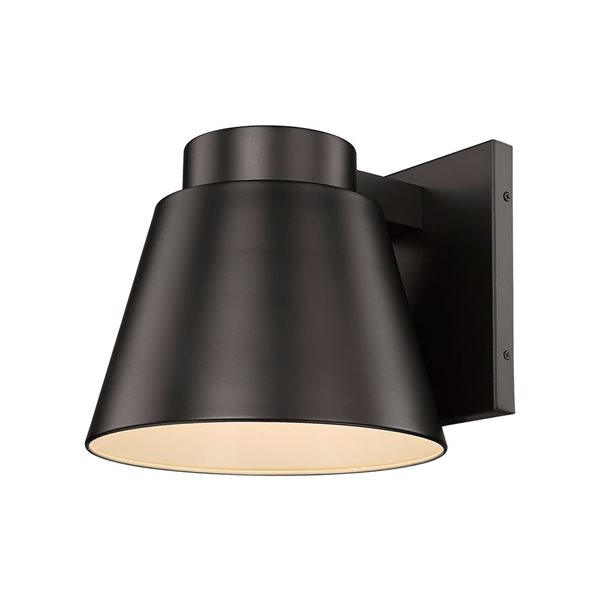 Z-Lite Oil Rubbed Bronze 12-in Asher 1-Light Outdoor Wall Sconce