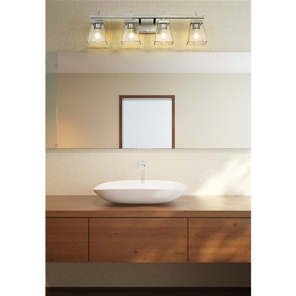 Z-Lite Brushed Nickel Lauren 4-Light Vanity