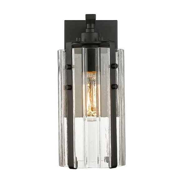 Z-Lite Matte Black Alverton 1-Light Wall Sconce