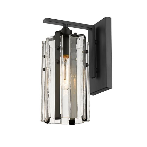 Z-Lite Matte Black Alverton 1-Light Wall Sconce