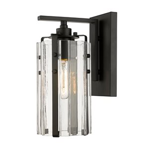 Z-Lite Matte Black Alverton 1-Light Wall Sconce