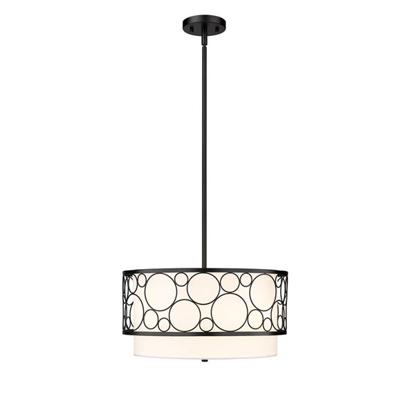 Z-Lite Matte Black Kendall 3-Light Pendant