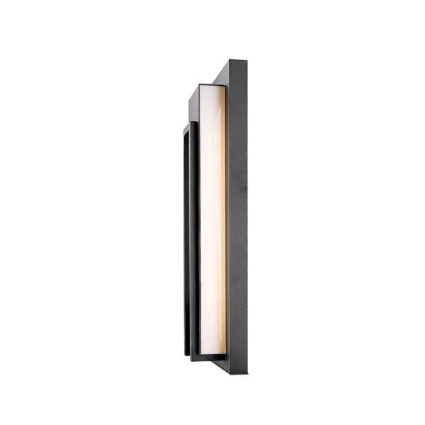 Z-Lite Black 7-in Keaton 1-Light Outdoor Wall Sconce