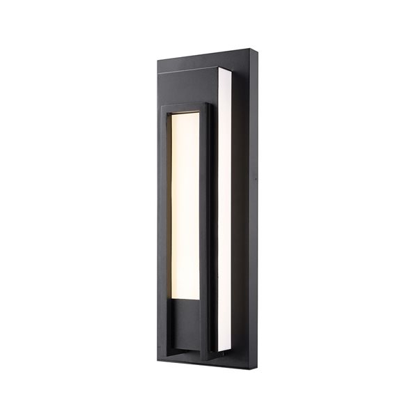 Z-Lite Black 7-in Keaton 1-Light Outdoor Wall Sconce