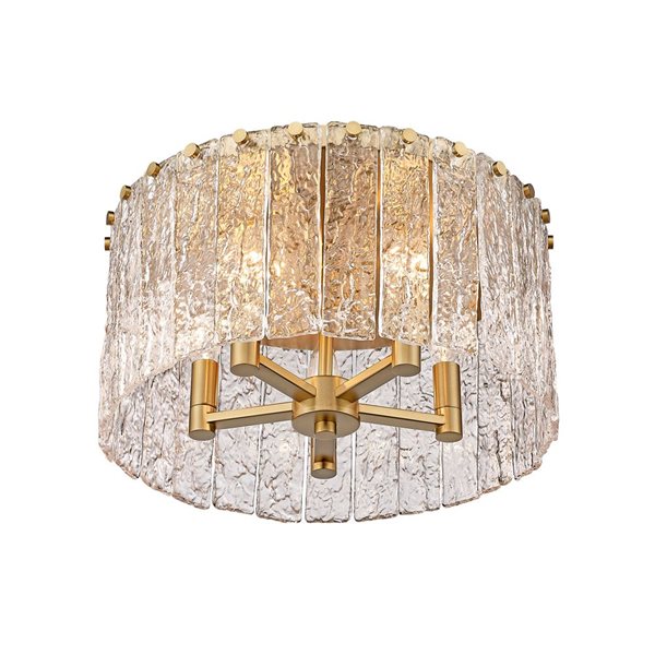 Z-Lite Modern Gold Glacier 5-Light Flush Mount